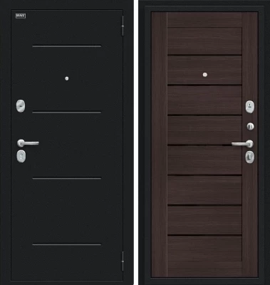 Дверь Браво Техно Букле черное/Wenge Veralinga