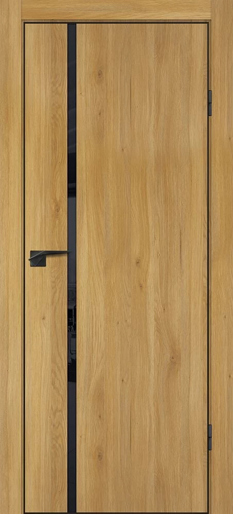 Фото Межкомнатная дверь P-22, кромка ABS черная c 4-х ст. Дуб золотистый
