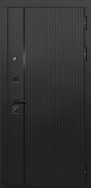 Входная дверь ДвериПРО L-45 СБ-1 (лак. белое, 16мм, беленый дуб) DPRO198298 внешняя сторона