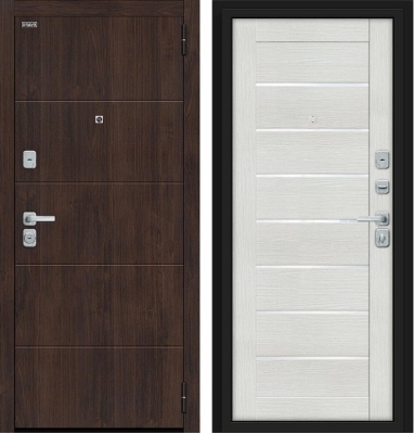 Дверь Браво Прайм/BChrome Almon/Bianco Melinga