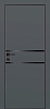 Межкомнатная дверь PX-18 черная кромка с 4-х ст. Графит матовый