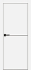 Межкомнатная дверь PX-19 черная кромка с 4-х ст. Белый матовый