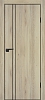 Межкомнатная дверь P-20  черный молдинг PET,  кромка ABS черная c 4-х ст. Дуб молочный